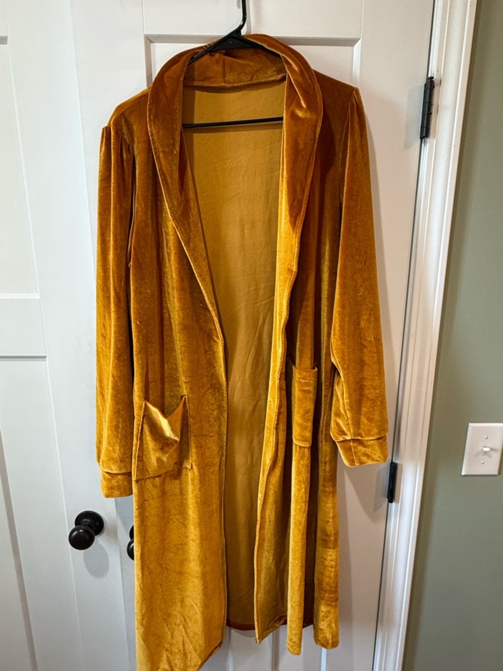 Amazon Women's Mustard Velvet Trench Coat